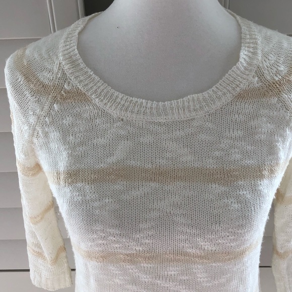 Charming Charlie Short Sleeve Light Weight Stripe Sweater Size Medium - Picture 5 of 7